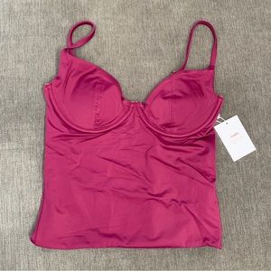 Andie Swim The Canary Tank Top Small Plum tankini